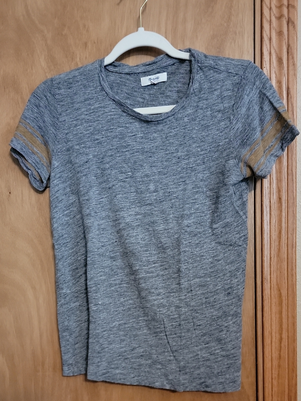 Madewell Heather Gray Tee with Subtle Texture
